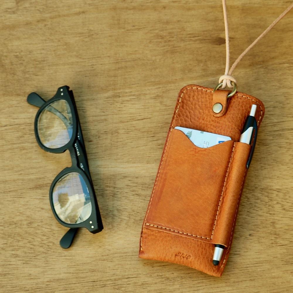 SKLO 首かけメガネケース(L)【Red】