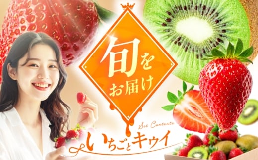 【1月発送】フルーツ詰合せ（あまおうDX 2パック&キウイ12個）　広川町 / JAふくおか八女農産物直売所どろや [AFAB087]