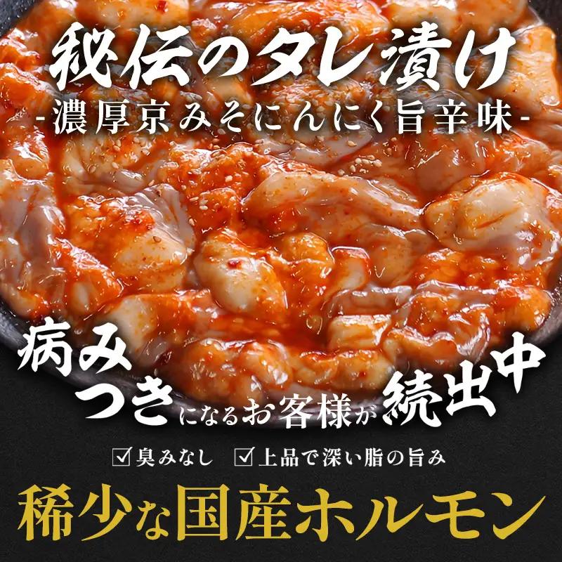 【訳あり】 霜降り 極みトロホルモン 1kg 京味噌にんにく旨辛味 秘伝のタレ付き 簡易包装