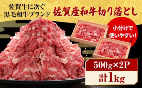 人気爆発中！！！ 佐賀県産 黒毛和牛 切り落とし 1,000g (500g×2パック)【24年6月以降順次発送】 吉野ヶ里町/石丸食肉産業[FBX001]