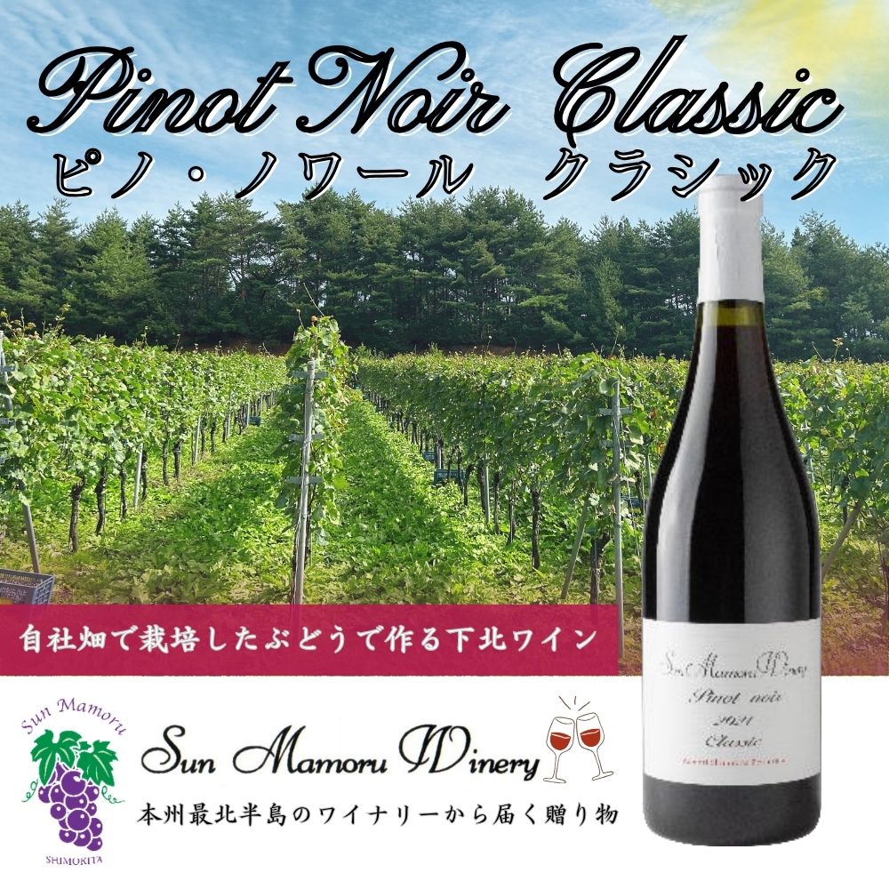 【ふるさと納税】ピノ・ノワール　クラシック　赤ワイン　むつ市　青森　サンマモルワイナリー　下北ワイン【配送不可地域：沖縄・離島】