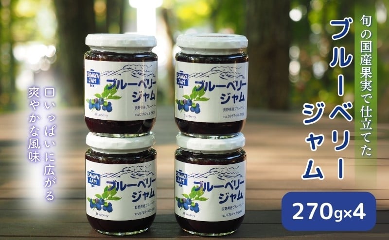 
                  信州小諸産ブルーベリージャム270g×4本セット [№5915-0925]
                