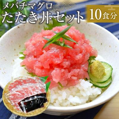 ふるさと納税 徳島市 メバチマグロたたき丼セット 10食分 ネギトロ丼【FW001】