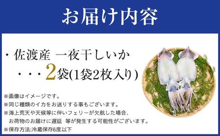 佐渡産　一夜干しいか1袋2枚×２