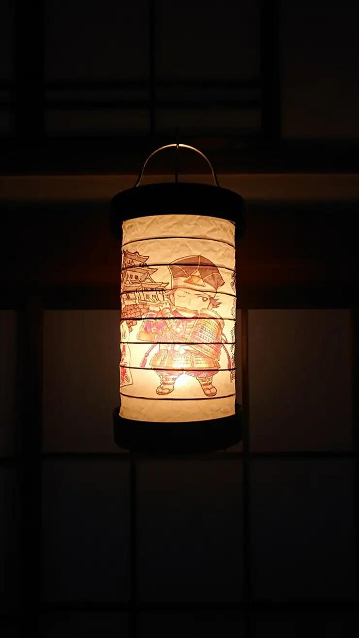 ゆらぎLEDちょうちん　北条氏照（八王子城主）【ゆらぎ 提灯 ちょうちん LED電球 和紙 やわらかい灯り 最新技術 ゆらぐＬＥＤ電球 炎のよう 小田原型ちょうちん リアルキャンドルLEDランプ 神奈川県 小田原市 提灯 提灯】