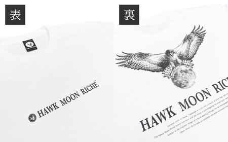 HAWK MOON RICHEモノクロTシャツ （ブラック・ホワイト各１枚計2枚セット/ユニセックス） Lサイズ[AOBQ013] Tシャツ トップス カットソー  Tシャツ トップス カットソー  