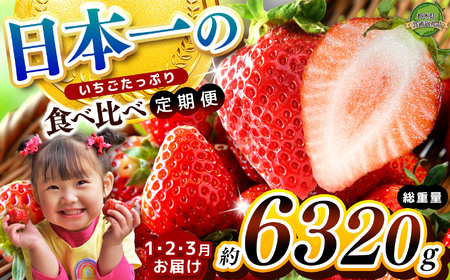【栃木県共通返礼品】【定期便3回】【先行予約】日本一のいちごたっぷり食べ比べ定期便| 定期便 とちあいか 送料無料 いちご フルーツ 甘い ジューシー かき氷 苺 ｲﾁｺﾞ ハート ハート型 ﾊｰﾄ 断面 果物 栃木県 下野市