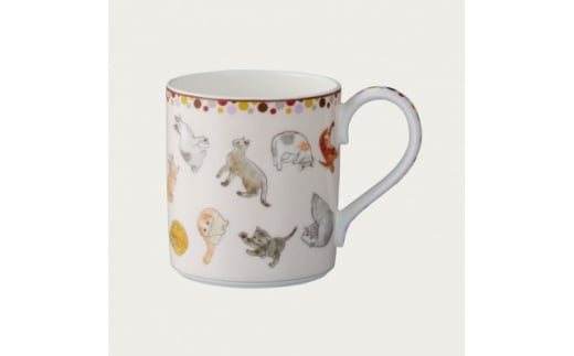 ノリタケ＜コレクターズマグカップ＞猫(ピンク)【1645285】