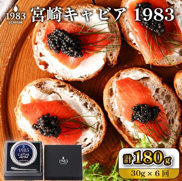 【ふるさと納税】＜定期便・全6回＞【国際線ファーストクラス採用】宮崎キャビア1983 30g×6回 キャビア 定期便 チョウザメの卵 チョウザメ 魚介 魚卵 おつまみ ふるさと 人気 おすすめ 贈答 ギフト お裾分け プレゼント 宮崎県 小林市 送料無料