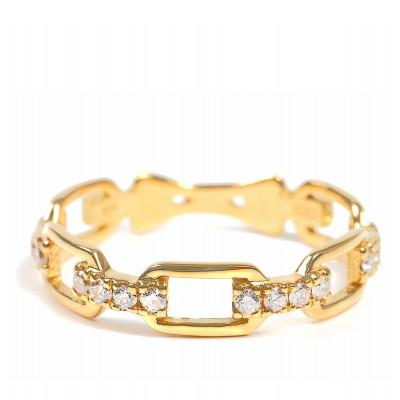 ふるさと納税 富士川町 0.2CT ダイヤチェーンデザインリング　R3990DI-Y #8 |  | 01