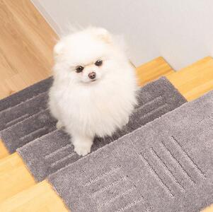 洗える階段マット 22×45cm ブラウン 5枚組 ピタペトモ 犬・猫 吸着