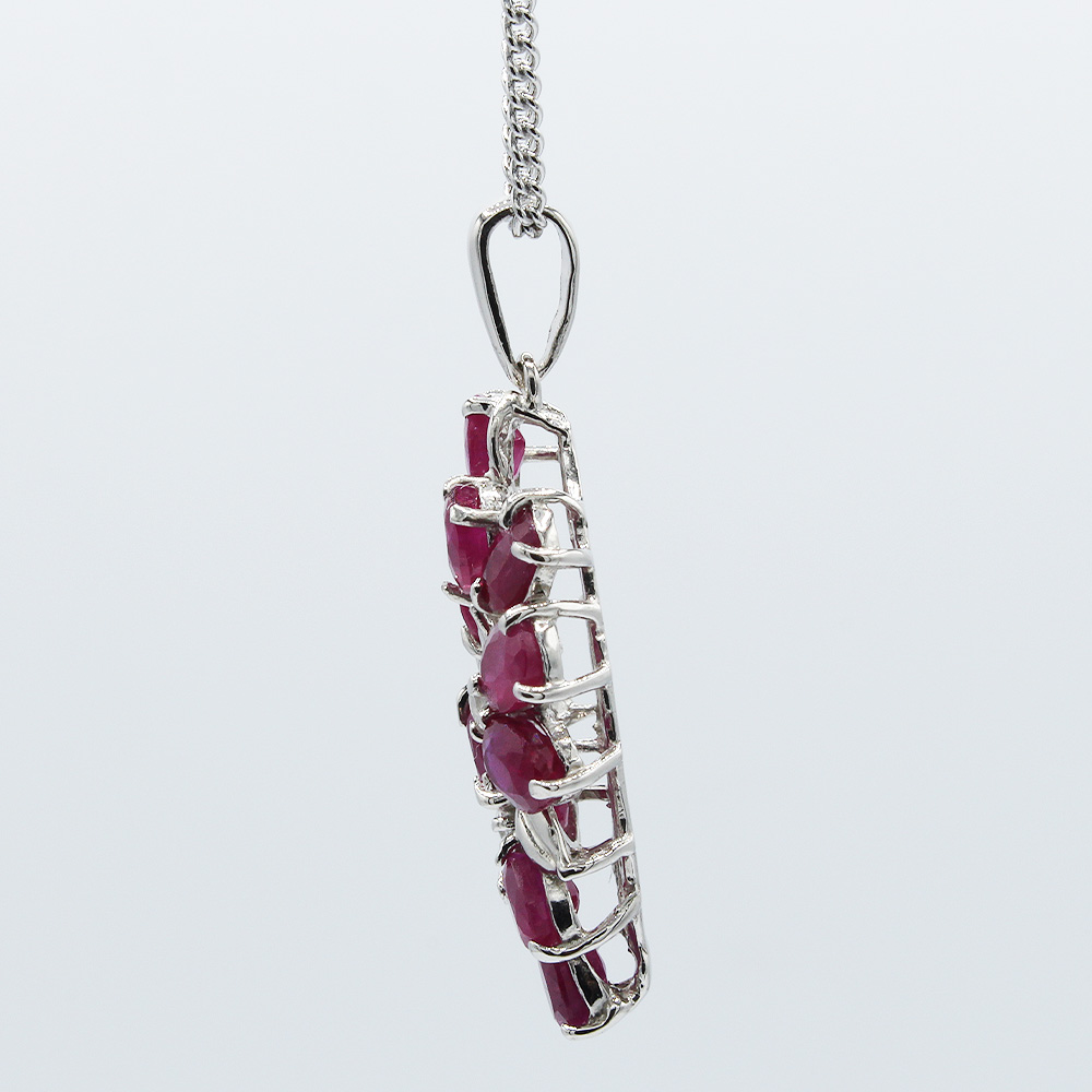 ルビー ペンダント 1.5ct Ag900(Pt100) （16927）