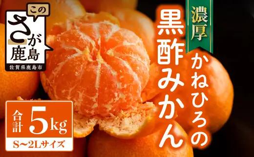 かねひろの黒酢みかん【5kg S～2L サイズ別】先行予約《11月下旬～1月上旬頃発送予定》温州みかん ふるさと納税 みかん 5kg 少量 フルーツ 甘い ジューシー 果物 蜜柑 お取り寄せ 農家直送 国産 九州 佐賀県 鹿島市 送料無料 A-230