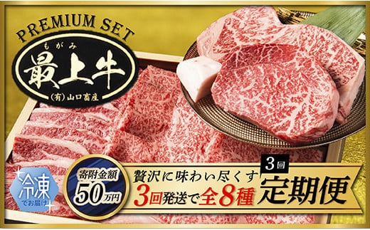【冷凍】【3回配送で全8種】特選最上牛3回定期便