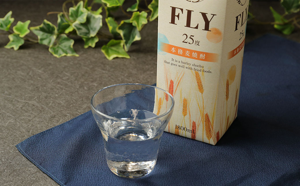 
25度 大分 麦 焼酎 FLY 1800mlパック× 2本セット
