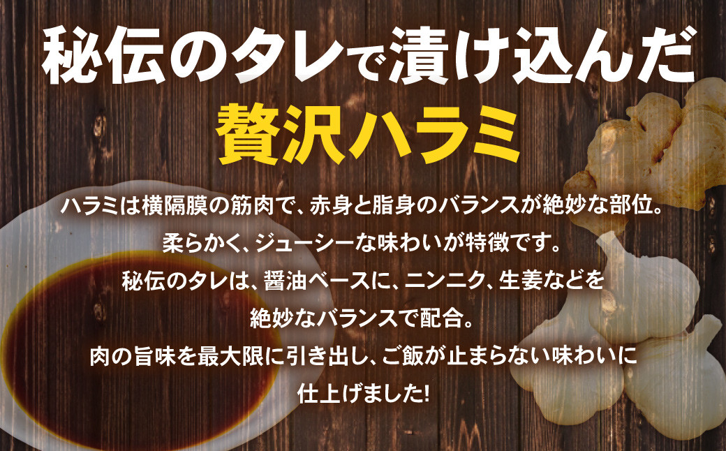 タレ漬け 豚ハラミ 約250g×1パック