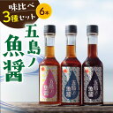 【ふるさと納税】五島ノ 魚醤 60ml 3種×2本 （青魚・白身魚・イカ） 6本セット 《factory333》[DAS008] 長崎 五島列島 小値賀 魚醤 調味料 旨味 醤油 ナンプラー タレ 出汁 ダシ セット 常温 17000 17000円