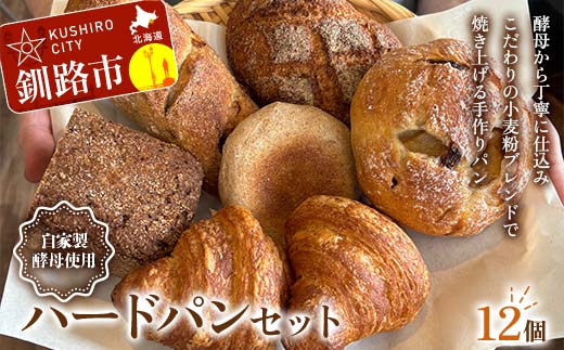 手作り ハードパンセット 12個 冷凍 パン 冷凍食品 おまかせ ギフト ティータイム こだわり 手作り 北海道 釧路 _F4F_8510