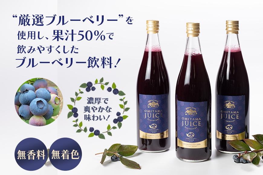 果汁50％ブルーベリー飲料3本セット