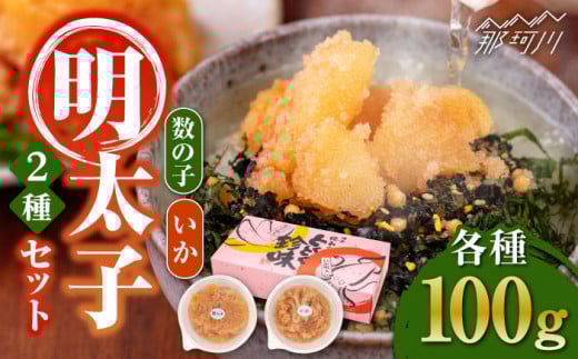 数の子明太子&いか明太子セット（各100g）【博多徳永とくとく珍味】＜株式会社マル五＞那珂川市 [GDW011]