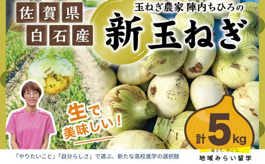 
            【先行予約｜佐賀県白石町産】玉葱農家陣内ちひろさん直送「新玉ねぎ」約5kg
          