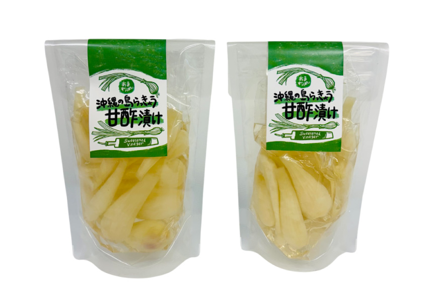 【期間限定発送】 島らっきょう 沖縄 キムチ 100g 甘酢漬け 100g 2個 食べ比べ セット [NOGU's 沖縄県 伊江村 ie47bde420012] らっきょう おつまみ 伊江島 らっきょ