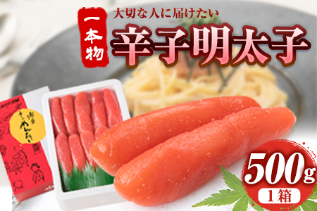 辛子明太子 一本物 500g《30日以内に出荷予定(土日祝除く)》福岡県   博多漁師の里 明太子 めんたいこ 冷凍 