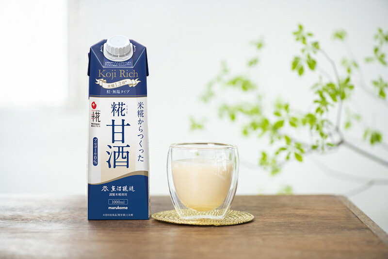 マルコメ プラス糀 糀甘酒LL糀リッチ粒 1000ml×6本 無塩タイプ 甘酒【 神奈川県 南足柄市 】