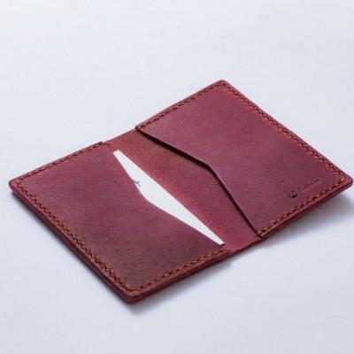 ふるさと納税 雲南市 総手縫いで仕立てた 本革のカードケース 2ポケット(ワインレッド) |  | 02