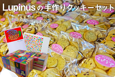 るぴなすクッキーセット プレーン/マーブル/レーズン/紅茶 各60g×8袋 かわいいデザインのポストカード2枚付き《60日以内に出荷予定(土日祝除く)》