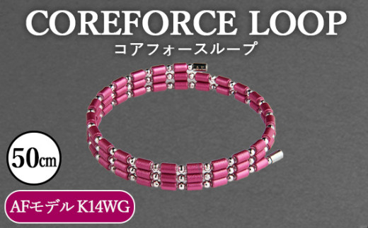 No.117-03 コアフォースループ　AFモデル　K14WG　50cm ／ COREFORCE アクセサリー コアフォースパウダー 特殊技術 健やか 埼玉県
