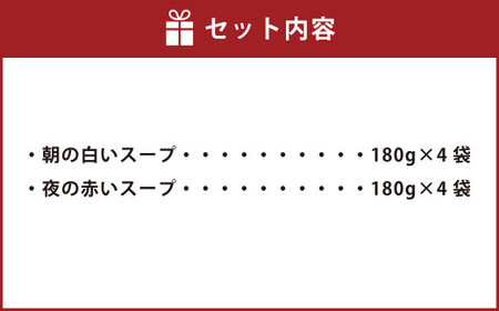 無添加・無着色 くまもと野菜畑スープ ミネストローネ＆押麦入り 各4袋セット 計8袋