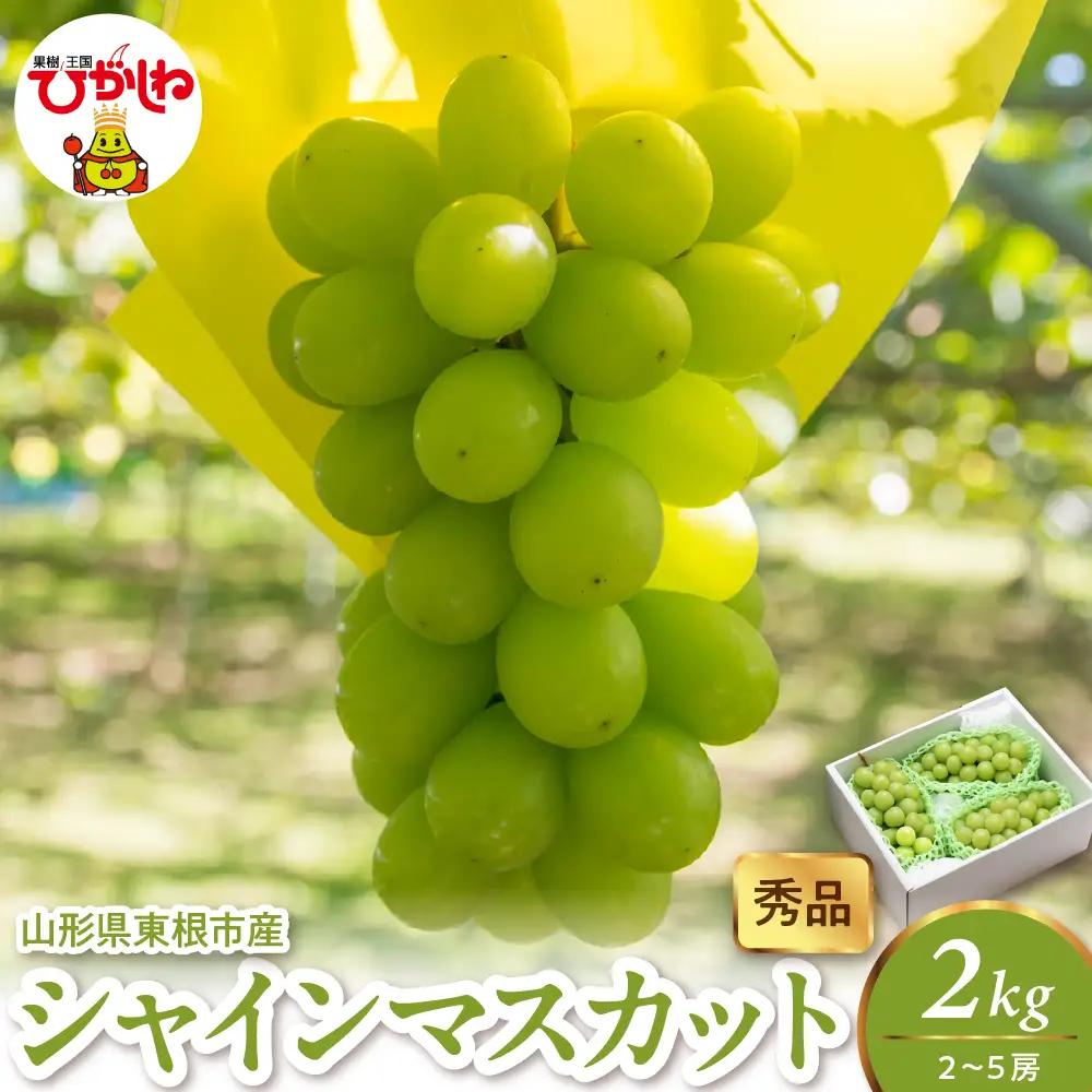2026年産 シャインマスカット 2kg 2-5房 秀品 ぶどう