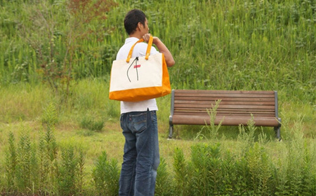 たっぷりトート＜赤＞ 横幅48cm×縦幅33cm×マチ20cm トートバッグ かばん トート バッグ 国産 帆布 赤 F6L-140