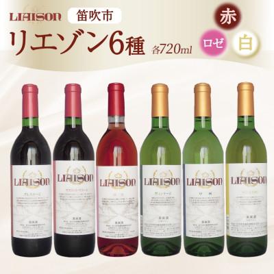 ふるさと納税 笛吹市 Liaisonリエゾン 6種6本セット 720ml 各1本 日川中央葡萄酒 山梨県 笛吹市