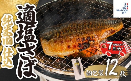 【 スピード配送 】 適塩さば 純米酒仕込 真空 個包装 12枚 さば 鯖 塩さば 塩鯖 適塩 適塩さば さばフィーレ 鯖フィーレ さばフィレ 鯖フィレ 切り身 切身 無添加 添加物不使用 小分け 個別冷凍 お弁当 惣菜 おかず 塩焼き 焼きさば 味噌煮 調理用 料理 冷凍 長期保存 お取り寄せ グルメ 魚 大容量 ギフト ふるさと納税 ふるさと納税さば 送料無料 千葉県 銚子市 エドノフーズ