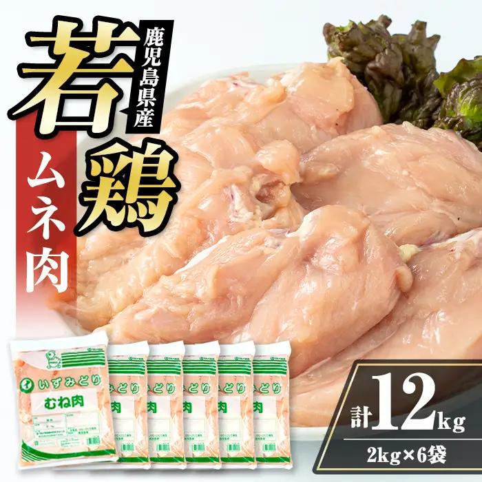 若鶏 ムネ肉 計12kg 2kg×6袋 鹿児島県産 【まつぼっくり】 i448
