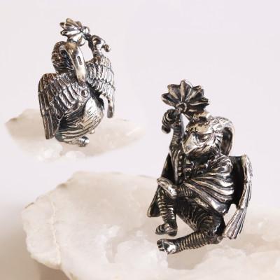 ふるさと納税 山梨県 【和の彩 wanoiro】銀製『烏天狗』妖怪もののけ根付ジュエリー 659-857 |  | 02