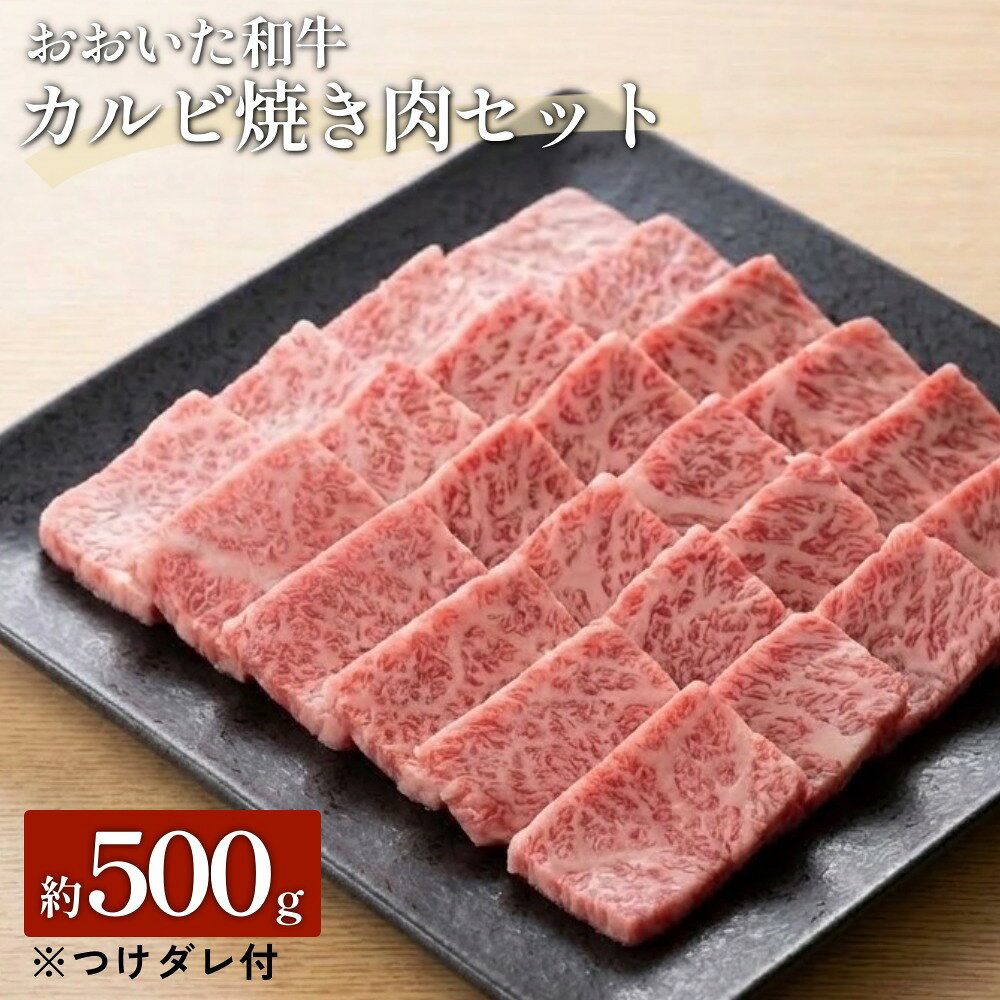 【ふるさと納税】おおいた和牛 カルビ 焼き肉 セット （約 500g）つけダレ付