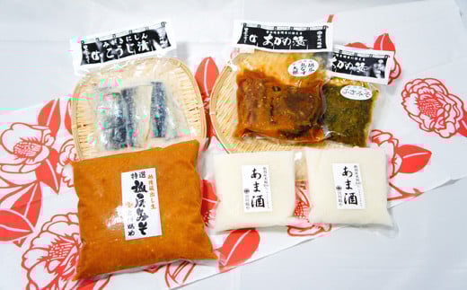 新潟産の「コシヒカリ」と「越いぶき」だけを使用して作られた糀を使った『奥阿賀の発酵食品セット』