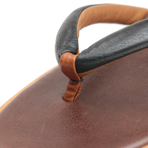 TUっKAKE BR/BL（ブラウン/ブラック）　ユニセックス ファッション 靴 シューズ 栃木レザー つっかけ XS（23.5〜24.0cm）