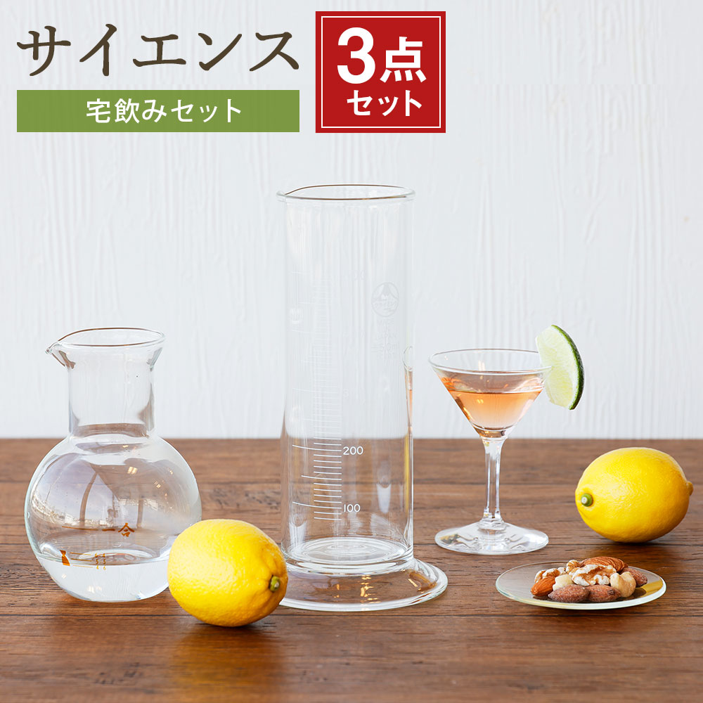 【ふるさと納税】A113 サイエンス 宅飲みセット 3点セット 徳利 1合 どっしりンダー 500ml 時計皿 調理器具 皿 食器 宅飲み 家飲み 耐熱ガラス 理化学雑貨 インテリア 実験 みやま市 福岡県産 国産 送料無料