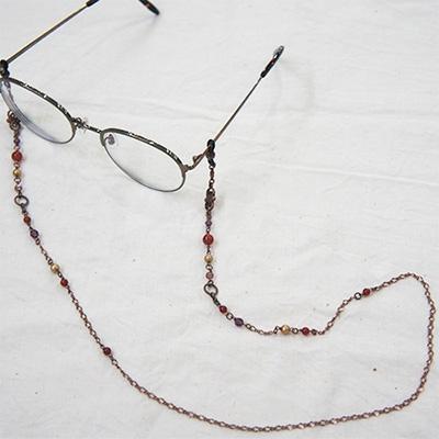 ふるさと納税 長岡京市 紗月工房ハンドメイド天然石メガネチェーン1点 |  | 01