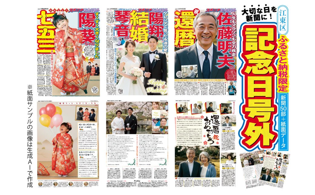 
                  記念日号外【 記念日 オリジナル 新聞 号外 お祝い カスタマイズ 】
                
