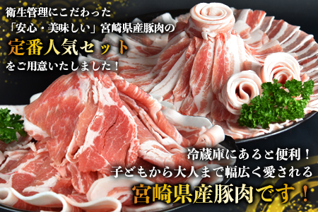 ★ANA限定★豚肉＜宮崎県産 豚バラ & 豚肩ロース スライスセット計約2.1kg＞翌月末迄に順次出荷【 豚 肉 豚肉 ぶた 豚肉 豚バラ 豚肉 肩ロース 豚肉 豚バラスライス 豚肉 薄切り 豚肉 小