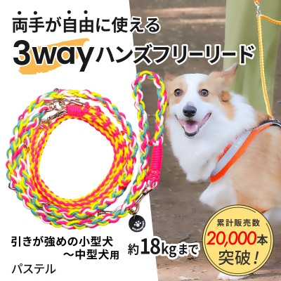 
                  ＜犬用＞3WAYハンズフリーリード(引きが強めの小型～中型犬)パステル＜ゴールデンママ＞【1743153】
                