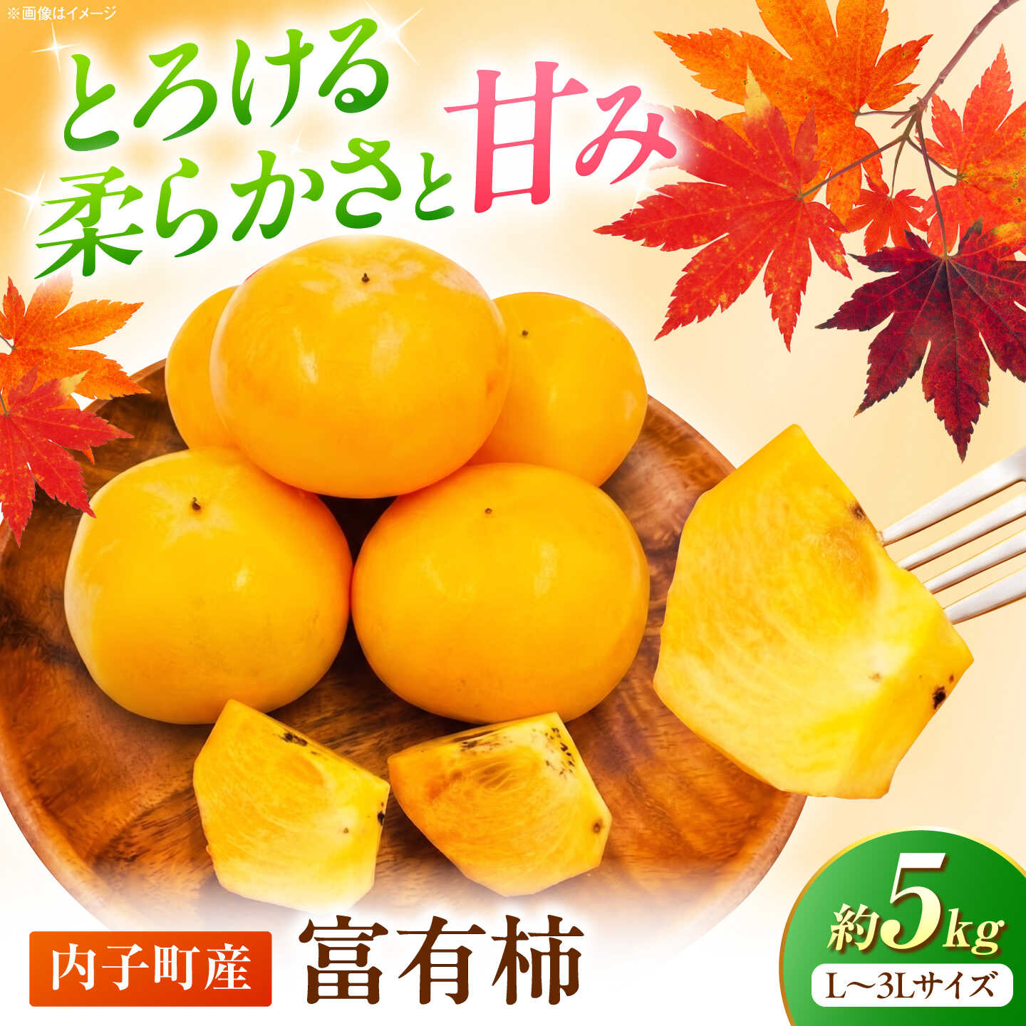 【先行予約】【ふるさと納税】富有柿(L〜3L) 5kg 【北海道・沖縄配送不可】 ／ 甘柿 柿 かき カキ 果物 フルーツ 国産 産地直送【株式会社フジ・アグリフーズ】[BKAY019]