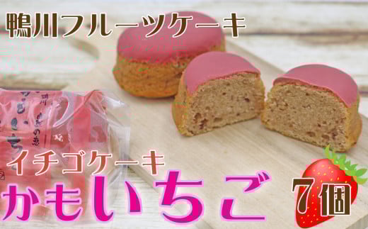 【鴨川フルーツケーキ】いちごケーキ「かもいちご」7個 [0007-0055]