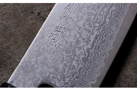 H35-21 ブラックダマスカス 三徳包丁 BD-04【最長3ヶ月】を目安に発送