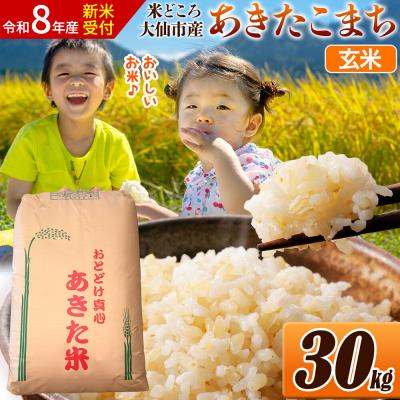 ふるさと納税 _大仙市 《令和8年産》 米【玄米】30kg(30kg×1袋)|22_ssn-023001s